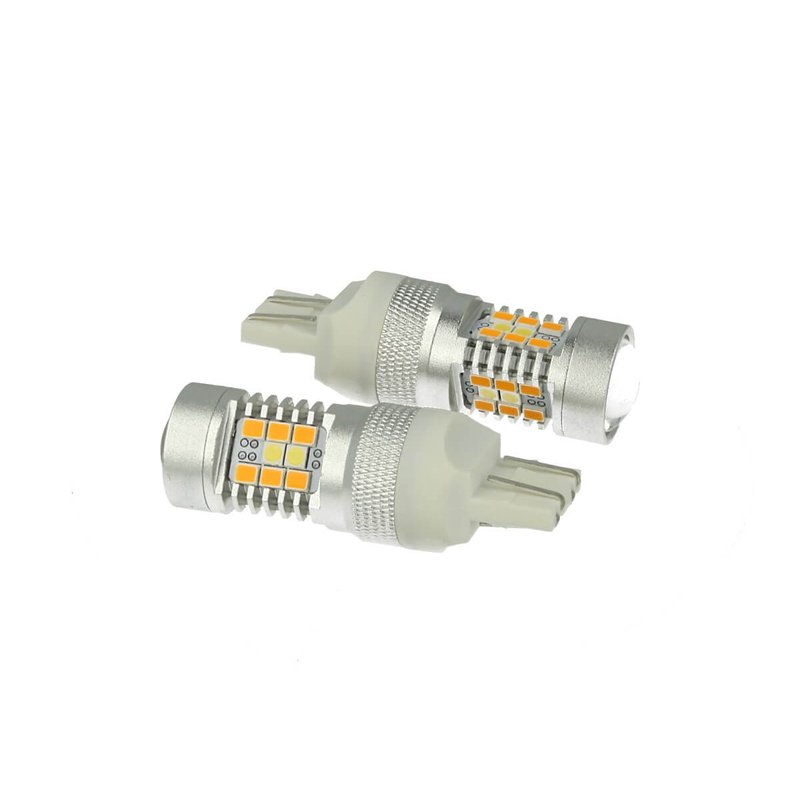 Lampada Led T20 7443 W21/5W Dual Color Bianco + Arancione Per Honda CR-V Civic Toyota RAV4 Yaris Infiniti G25 Mazda 3 6 MX-5 Nissan Pathfinder Mitsubishi Lancer Montero