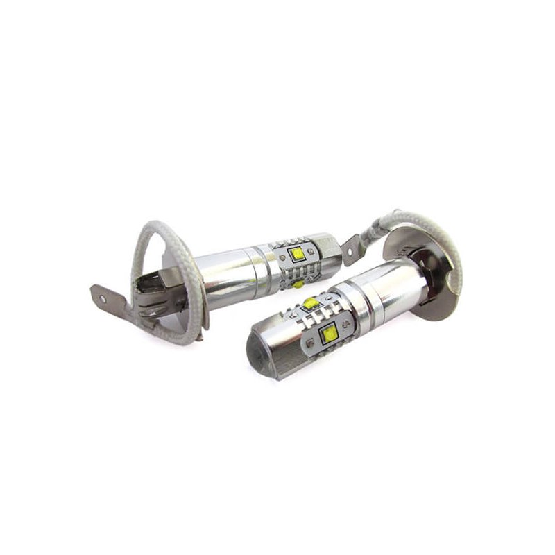 Lampada Led H3 PK22s 30W 12V Con 6 Led Cree Da 5W Super Potente e Bianco Per Fendinebbia
