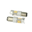 Lampada Led BAY15D 1157 12V P21/5W Dual Color Bianco + Arancione 28 Smd 2835 Frecce