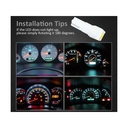 10 Lampadine Led T5 12V W1,2W Colore Bianco Con 1 Smd 5050 Luci Cruscotto Auto e Moto