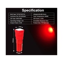 10 Lampadine Led T5 12V W1,2W Colore Rosso Con 1 Smd 5050 Luci Cruscotto Auto e Moto