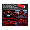 10 Lampadine Led T5 12V W1,2W Colore Rosso Con 1 Smd 5050 Luci Cruscotto Auto e Moto