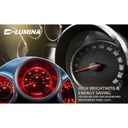 10 Lampadine Led T5 12V W1,2W Colore Rosso Con 1 Smd 5050 Luci Cruscotto Auto e Moto
