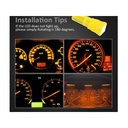 10 Lampadine Led T5 12V W1,2W Colore Giallo Arancione Con 1 Smd 5050 Luci Cruscotto Auto e Moto