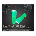10 Lampadine Led T5 12V W1,2W Colore Verde Con 1 Smd 5050 Luci Cruscotto Auto e Moto