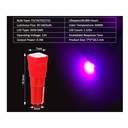 10 Lampadine Led T5 12V W1,2W Colore Rosa Pink Con 1 Smd 5050 Luci Cruscotto Auto e Moto