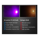 10 Lampadine Led T5 12V W1,2W Colore Rosa Pink Con 1 Smd 5050 Luci Cruscotto Auto e Moto