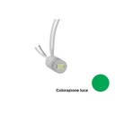 Modulo Bottone LED Da Incasso 1 SMD 5050 Colore Verde 12V IP68 120 Gradi SKU-5140