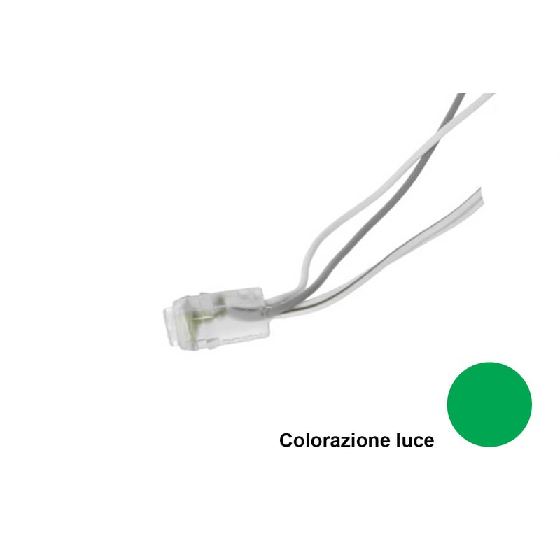 Modulo Bottone LED Da Incasso 1 SMD 5050 Colore Verde 12V IP68 120 Gradi SKU-5140