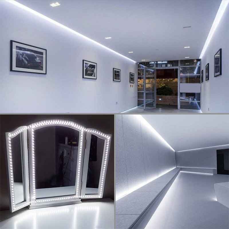MeanWell Bobina Striscia LED COB 528 24V, 10W/M, Dimmerabile PWM, Tagliabile Ovunque, IP20, Efficienza 95lm/W, CRI>90, CE, Durata 30000 Ore, 6500K Bianco Freddo