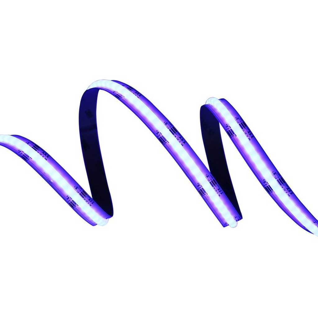 Bobina Striscia Striscia LED RGBCW COB910 24V, 18W/M, Dimmerabile PWM, Tagliabile ogni 3,85cm IP20, Luce RGB CCT 2700K-6500K, CRI>90, CE, Durata 30000 Ore MS32027