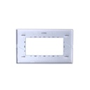 ETTROIT Placca In Vetro Serie Solar 4P Colore Acciaio Scuro Compatibile Con Bticino Matix