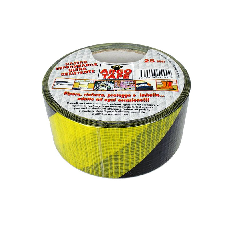 Nastri Antinfortunistici Striscia Di Sicurezza Telato Nero e Giallo 50mm X 25mt Distanza di Cortesia Adesivo Segnaletica Da Pavimento Muro