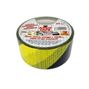 Nastri Antinfortunistici Striscia Di Sicurezza Telato Nero e Giallo 50mm X 25mt Distanza di Cortesia Adesivo Segnaletica Da Pavimento Muro