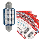 8 Pezzi Lampada Led Siluro 36mm Canbus T11 SV8.5 C5W C10W 30 SMD 3014 12V 1.8W 160lm Luce Colore Blu