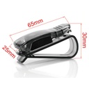 Clip Portaocchiali per Auto Da Parasole Colore Nero Supporto per Occhiali e Biglietti