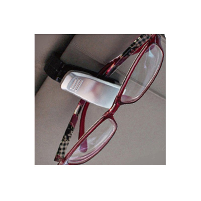 Clip Portaocchiali per Auto Da Parasole Colore Nero Supporto per Occhiali e Biglietti