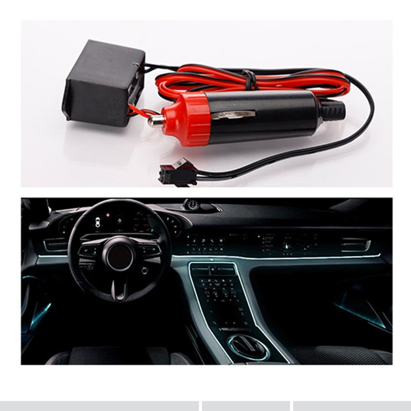Striscia LED Decorativa Bianco Super Sottile per Interno Auto Lunga 5 Metri Tagliabile Alimentata da USB