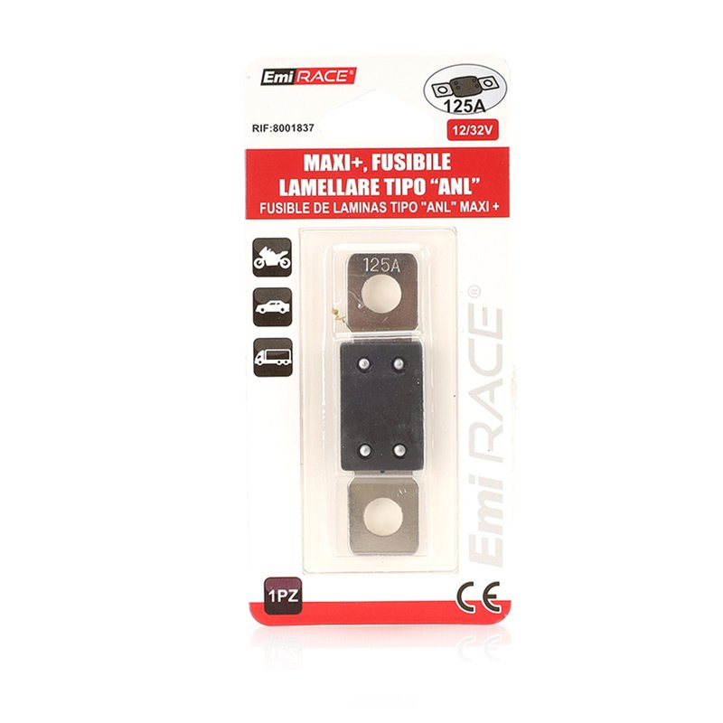 Fusibile Piatto Mega Fusibile Grande Tipo ANL 68,7X16,3X9mm 12V 24V 125A