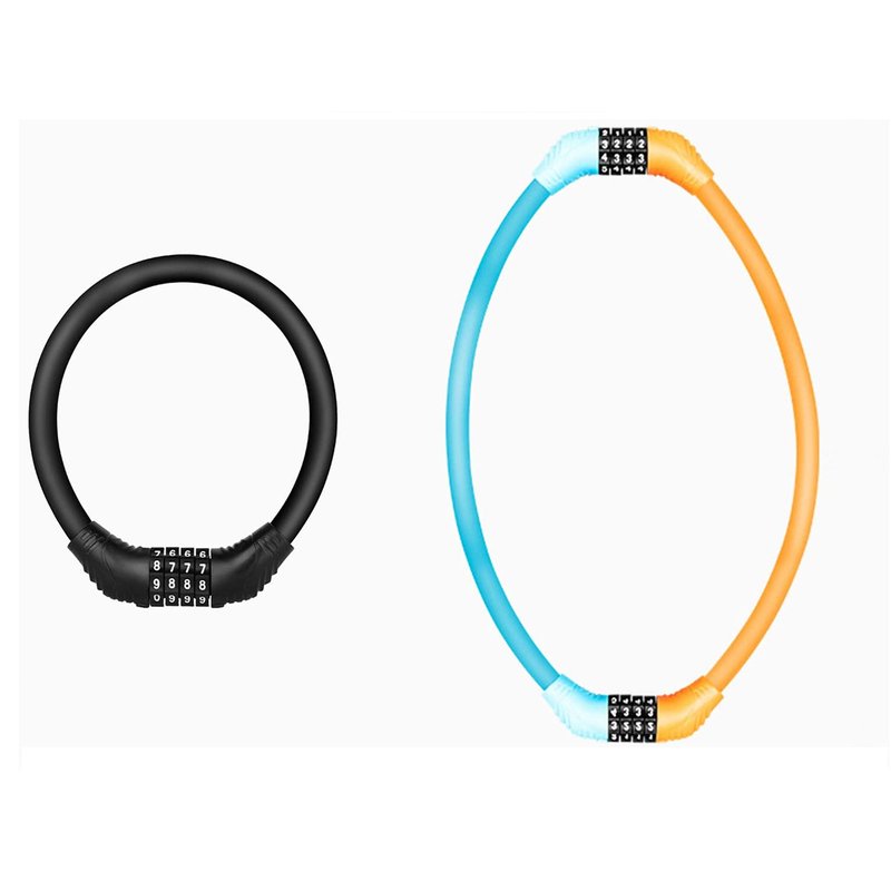 Lucchetto Bici Combinazione 4 Cifre 11X600mm Per Bicicletta Monopattino Colore Assortito