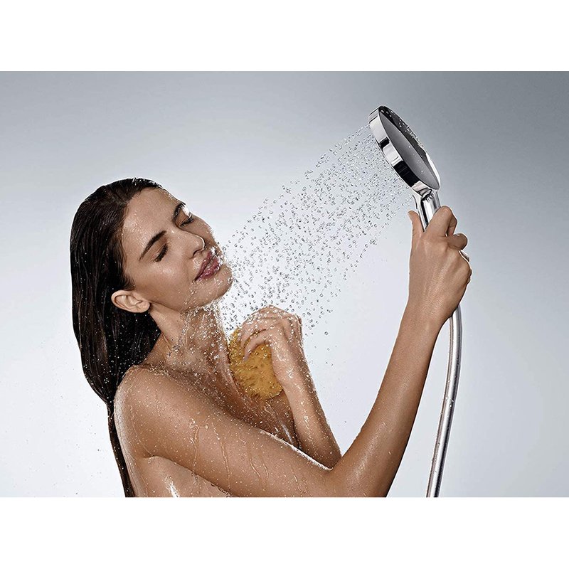Cornetta Soffione Doccia Grande 11cm Con 1 Getto Alta Pressione Tondo Con Interruttore On Off
