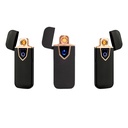 Accendino Elettrico Dual Face USB Ricaricabile Antivento Senza Fiamma Colore Nero Opale