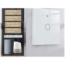 Interruttore Wifi Da Parete 86X86 Pannello Touch 1 Tasto Colore Bianco WiFi + RF 433 Compatibile con Amazon Alexa e Google Home