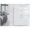 Interruttore Wifi Da Parete 86X86 Pannello Touch 1 Tasto Colore Bianco WiFi + RF 433 Compatibile con Amazon Alexa e Google Home