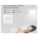 Interruttore Wifi Da Parete 86X86 Pannello Touch 2 Tasti Colore Bianco WiFi + RF 433 Compatibile con Amazon Alexa e Google Home