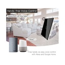 Interruttore Wifi Da Parete Pannello Touch 1 Tasto Colore Nero WiFi + RF 433 Compatibile con Amazon Alexa e Google Home