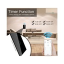 Interruttore Wifi Da Parete Pannello Touch 1 Tasto Colore Nero WiFi + RF 433 Compatibile con Amazon Alexa e Google Home