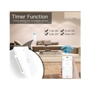 Interruttore Wifi Da Parete Pannello Touch 1 Tasto Colore Bianco WiFi + RF 433 Compatibile con Amazon Alexa e Google Home
