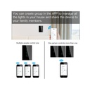 Interruttore Wifi Da Parete Pannello Touch 3 Tasti Colore Nero WiFi + RF 433 Compatibile con Amazon Alexa e Google Home