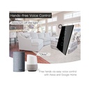 Interruttore Wifi Da Parete Pannello Touch 3 Tasti Colore Nero WiFi + RF 433 Compatibile con Amazon Alexa e Google Home