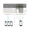 Interruttore Wifi Da Parete Pannello Touch 3 Tasti Colore Bianco WiFi + RF 433 Compatibile con Amazon Alexa e Google Home