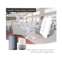 Interruttore Wifi Da Parete Pannello Touch 3 Tasti Colore Bianco WiFi + RF 433 Compatibile con Amazon Alexa e Google Home