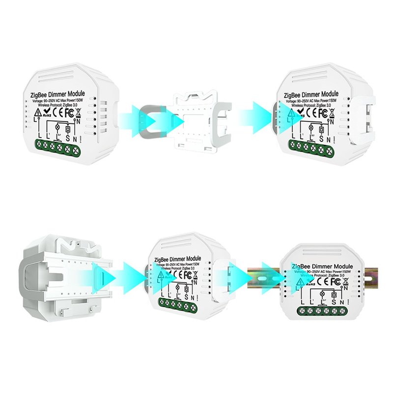 ZigBee Led Triac Dimmer Taglio Di Fase Con Pulsante Memoria 220V 1A Smart Modulo Compatibile Con Alexa Google Home