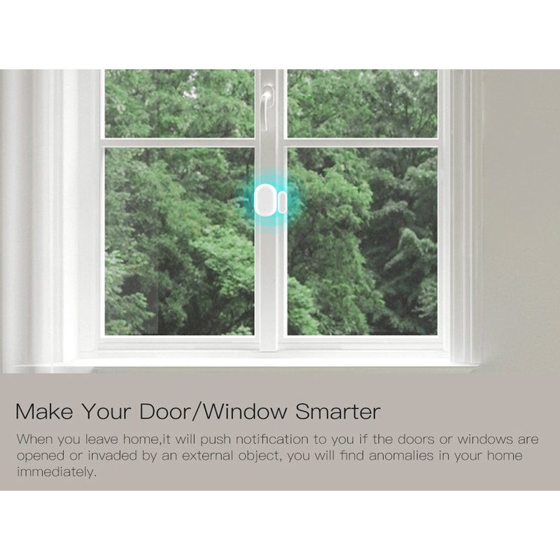 ZigBee Sensore Magnetico Per Porta e Finestra Senza Filo Antifurto Casa Notifica Remota Door Window Magnetic Sensor