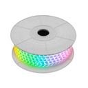 Bobina 100M Striscia Led 220V RGB IP65 Passo 10mm 9W/M Tagliabile 100cm 60 smd 5050/m