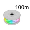 Bobina 100M Striscia Led 220V RGB IP65 Passo 10mm 9W/M Tagliabile 100cm 60 smd 5050/m