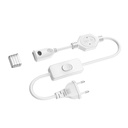 Spina Alimentatore Trasformatore Raddrizzatore 2 Pin Passo 10mm Modello Bombatura Ovale Con Interruttore Connettore Rapido Per Striscia Led 220V Mono Colore