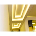 Bobina 100M Striscia Led 220V Bianco Caldo 3000K IP65 Passo 12mm 12W/M 1300LM/W Tagliabile 20cm Doppia Fila 120 smd 2835/m