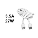 Cavo Type-C a Lightning Ricarica Veloce 3,5A fino 27W Bianco 50cm