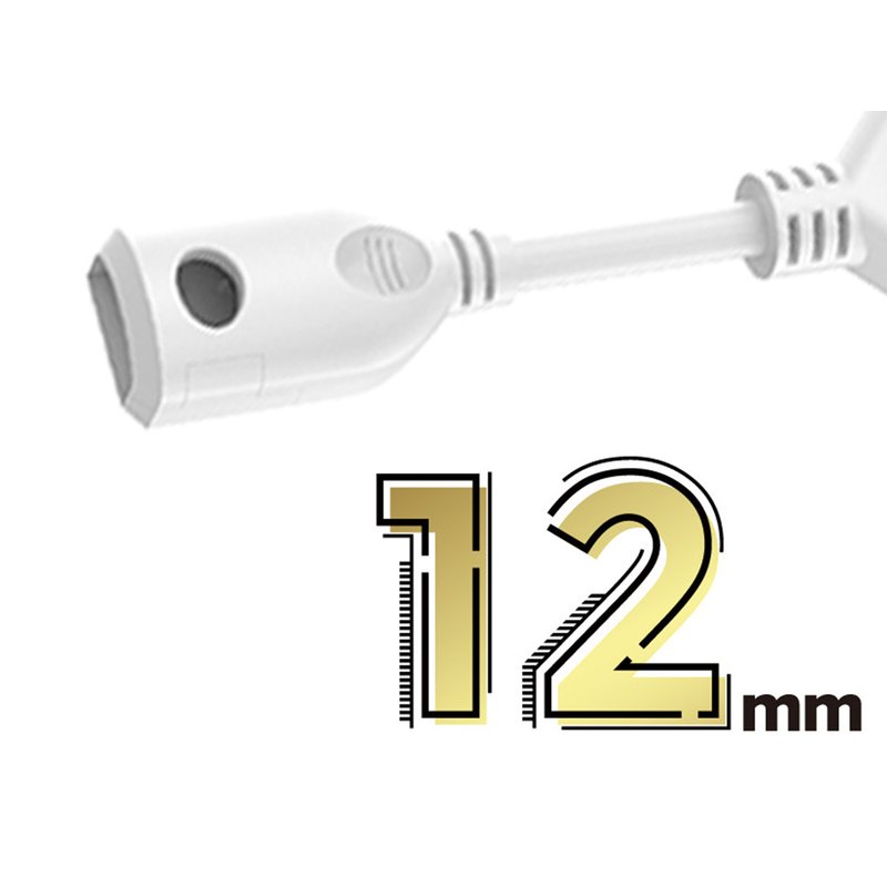 Spina Alimentatore Trasformatore Raddrizzatore 2 Pin Passo 12mm Modello Piatto Con Interruttore Connettore Rapido Per Striscia Led 220V Mono Colore