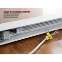 Lampada Led Lineare A Sospensione 40W UGR 19 Colore Corpo Bianco 4000K Neutro Dimmerabile 0-10V Allungabile Linkable Fino a 12 Metri SKU-21383