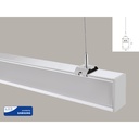 Lampada Led Lineare A Sospensione 40W UGR 19 Colore Corpo Bianco 4000K Neutro Dimmerabile 0-10V Allungabile Linkable Fino a 12 Metri SKU-21383