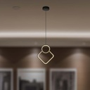 Lampadario LED a Sospensione 12W dal Design Moderno 28*196m Colore Nero 3000K SKU-14998