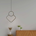 Lampadario LED a Sospensione 12W dal Design Moderno 28*196cm Colore Nero 4000K SKU-14999