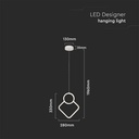 Lampadario LED a Sospensione 12W dal Design Moderno 28*196cm Colore Bianco 3000K SKU-15000