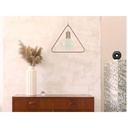 Lampadario a Sospensione Forma Triangolo in Metallo Colore Nero Opaco Con Portalampada E27 Max 60W SKU-3838